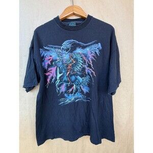 Vintage 90s Habitat Native American Eagle Lightning T-Shirt XL - Single Stitch